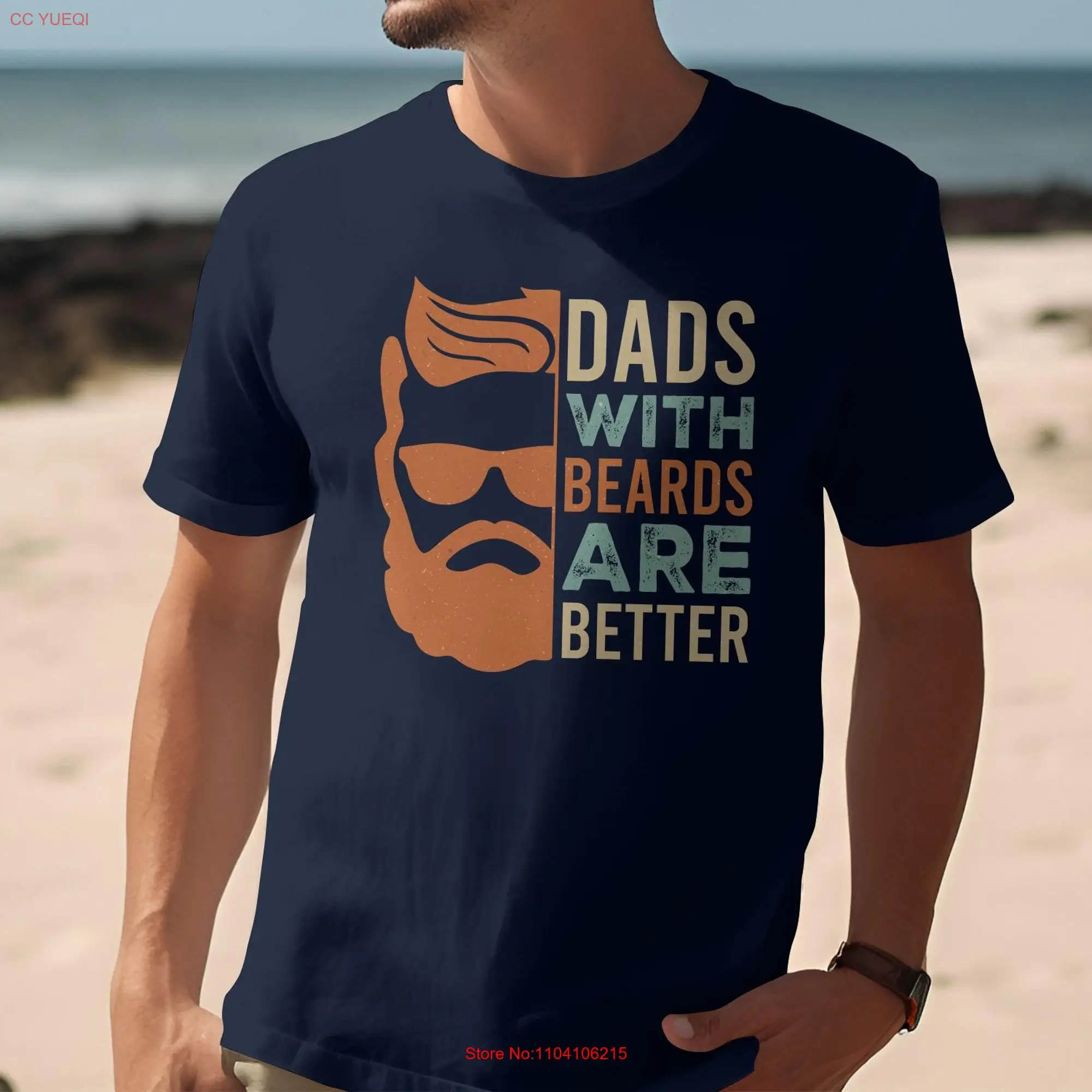 Bearded Dad T Shirt or SweaT Dads With Beards Are Better Funny Quote for Father long or short sleeves