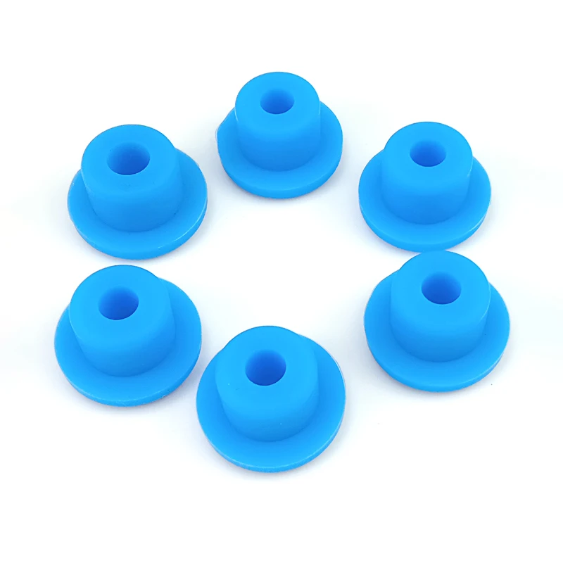 1Pcs 19Mm-48.5Mm Blauw Siliconen Rubber Cap T-Type Gat Plug Cover Rubberen Stop Afdichting plug Snap-On Pakking Seal Stopper