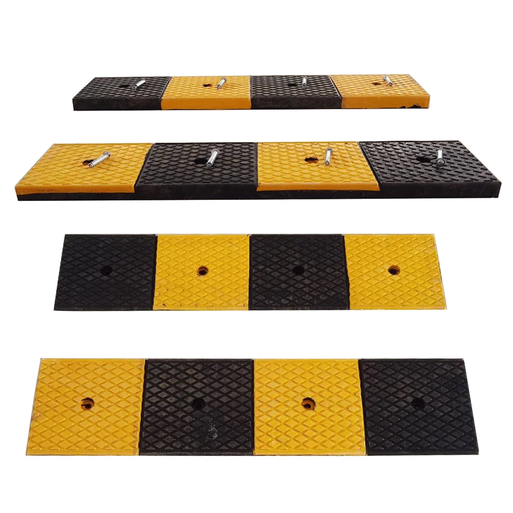 Step slope pad Rubber slope anti slip pad Wheel stopper Highway speed bumps Triangle cushion plate Automotive repair 98x13cm