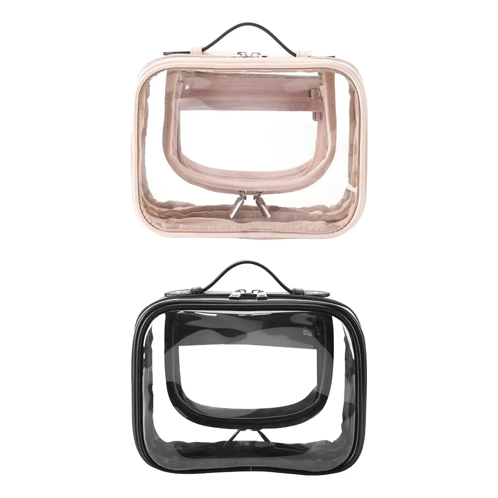 Clear Cosmetic Bag Large Capacity Wear Resistant PVC Transparent Storage Bag for Hand Luggage Gifts Daily Use Indoor Hairpins