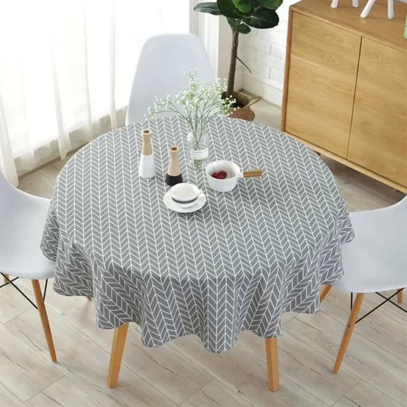 Diameter 120/150cm Scandinavian Style Tablecloth Round Tablecloths Circular Table Cloth Home Dining Table Decor 11 Colors