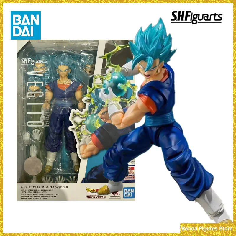 

Оригинальные фигурки BANDAI S.H. Фигуртс супер сайян Бог, супер сайян Vegito супер Драконий жемчуг искусственные фигурки аниме модели игрушки