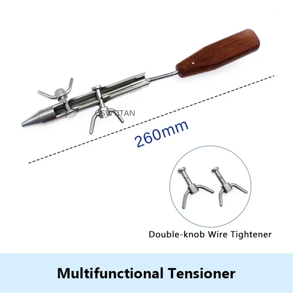 Orthopedic Wire Pliers Wire Tightening Pliers Stainless Steel Wire Tightener With Two Cranks Autoclavable Orthopedic Instrument