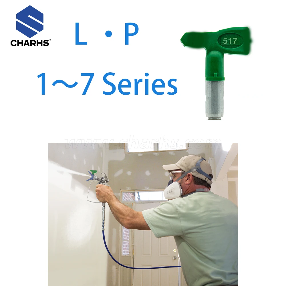 1-7 Series With 7/8 Nozzle Guard Sprayer Gun Airless Tips L·P Nozzle For Titan/Wagner Airless Paint Spray Sprayer Low Pressure
