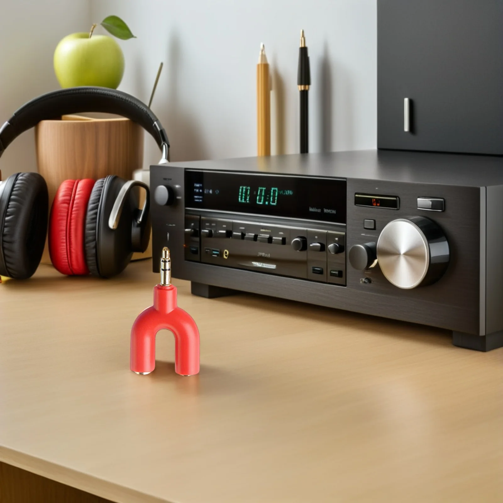 

3.5mm Stereo Audio Splitter Adapter U Shaped Plated Connect 2 Earphones Music Sharing for All Devices Audio Adapter