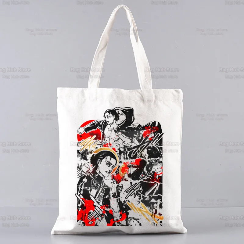 Shingeki No Kyojin Anime Allen Shopping Bag Women Handbag Attack on Titan Shoulder Bag Shopper Canvas Bag School Tote Bag