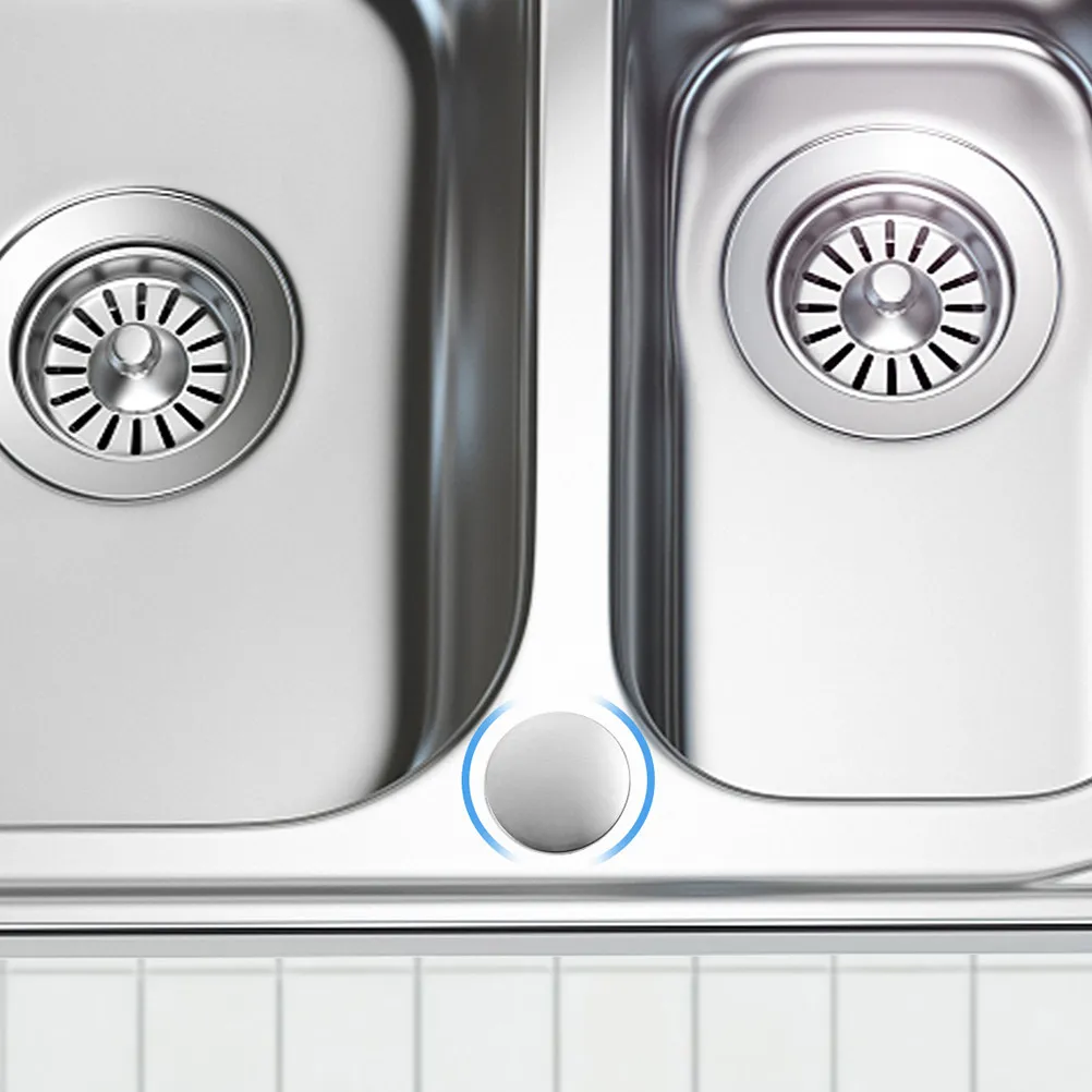 6Pcs Stainless Sink Hole Cover for Kitchen Sink Bathroom Washbasin Faucet Hole Plug Leak Proof Rust Resistant Easy Installation