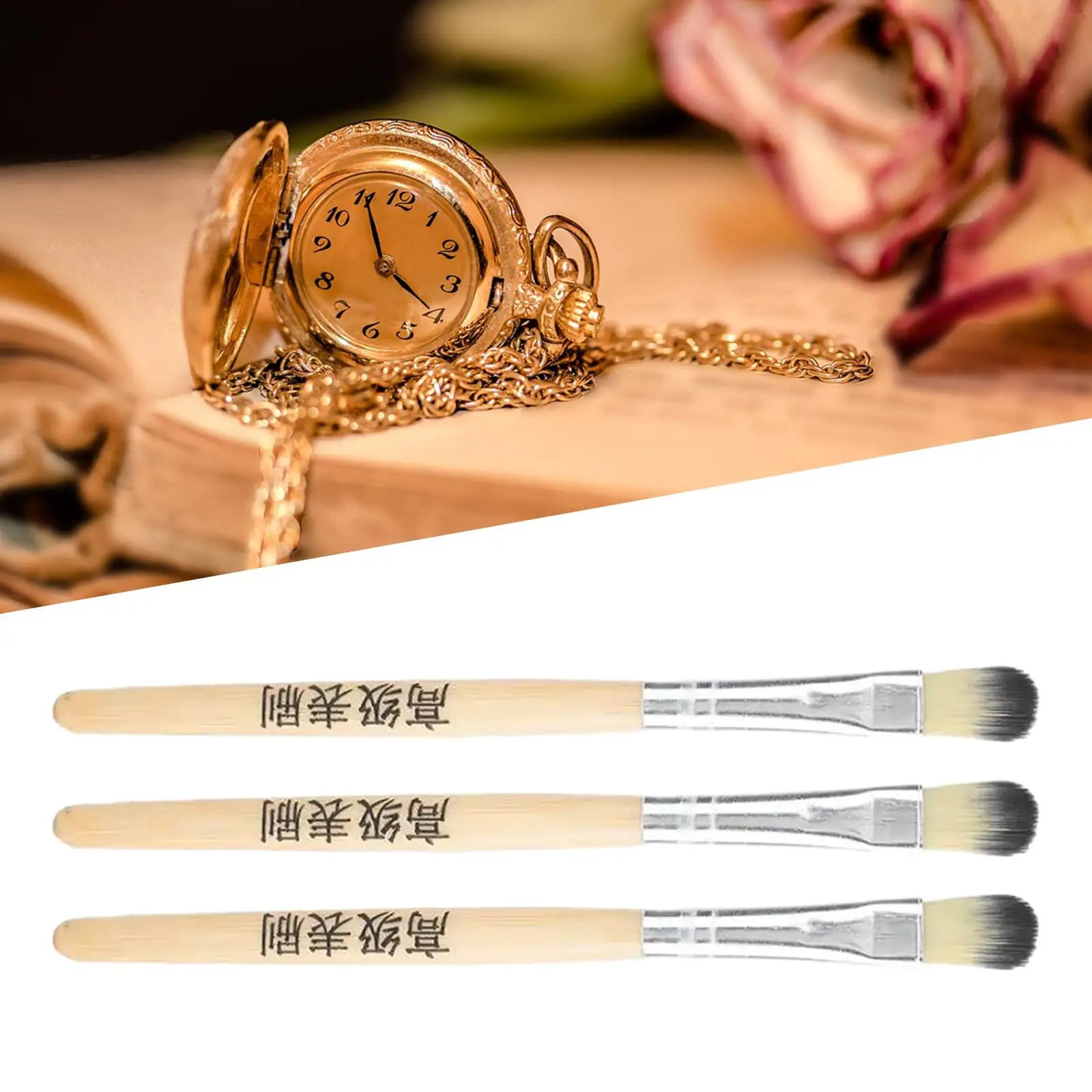 3x Watch Cleaning Brush Practical Watch Dial Pens for Watches Jewelry Crafts