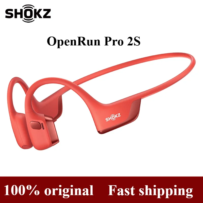 Nieuwe Shokz OpenRun Pro 2S S822 Bluetooth-headset voor beengeleiding, open-ear hoofdtelefoon voor hardlopen.