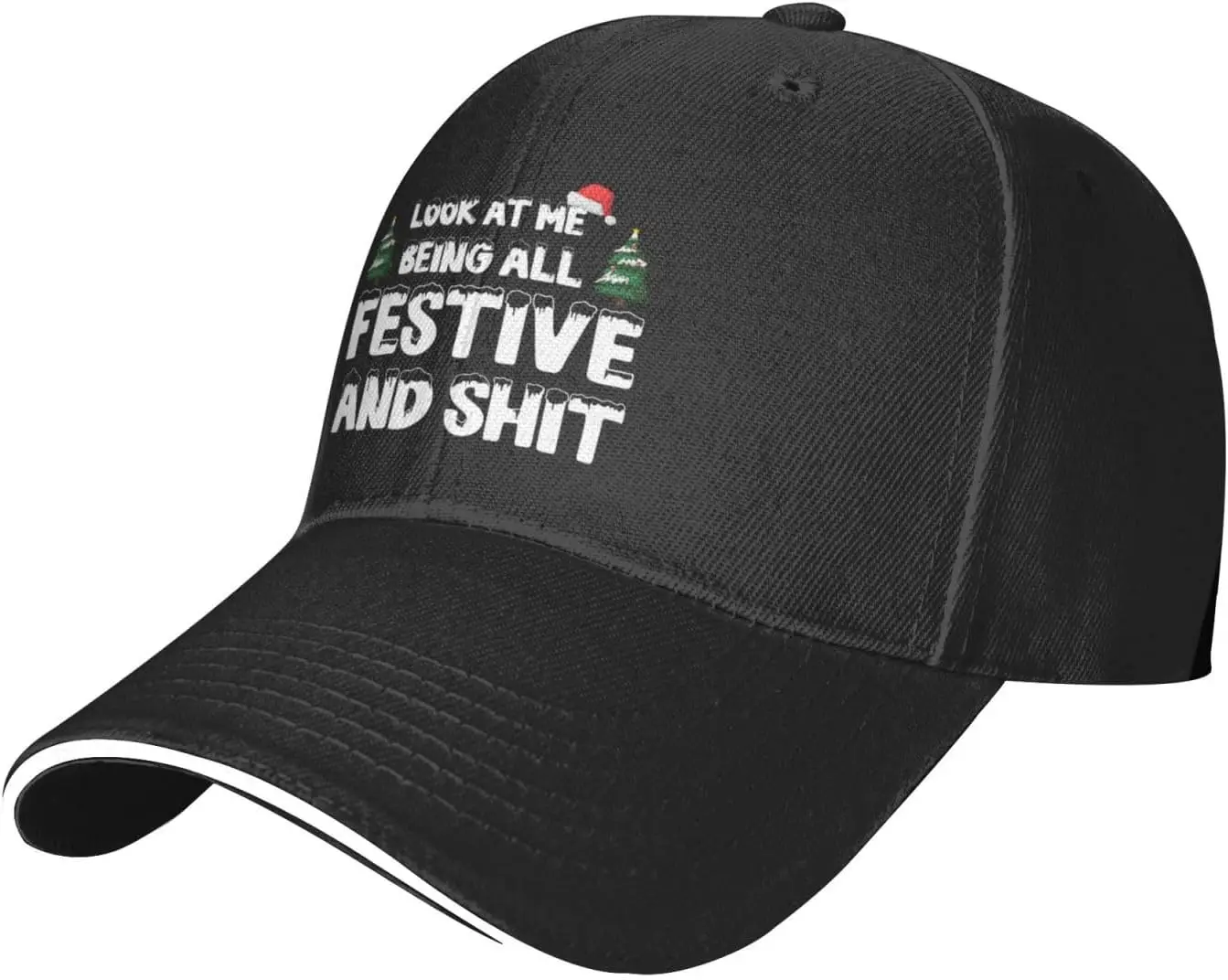 Funny Hat Look at Me Being All Festive Hat Women Baseball Cap Graphic Caps