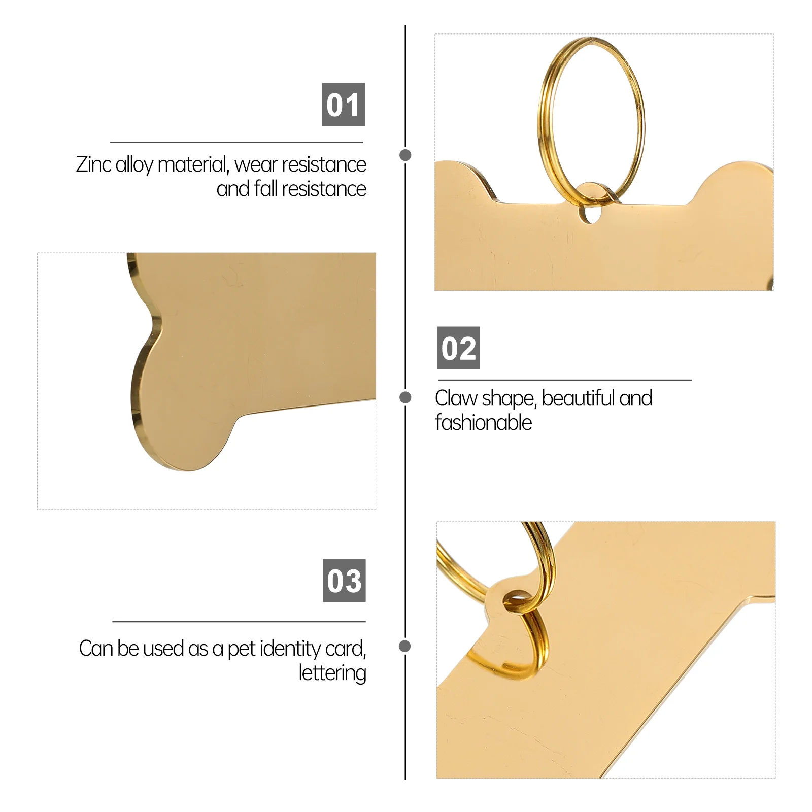 1 set Dog Stainless Id Name Hanging For Cat Puppy Personalized Tag Steel Pet Name Plate Dog Id Tags Pet Identity