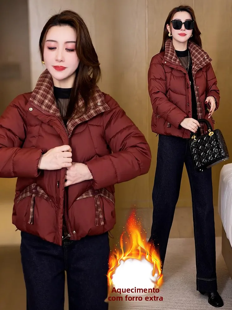 

Fashionable Thickened Cotton Jacket Women's Winter New Style Casual Slimming Short Coat Warmth Commute Korean Loose Fit