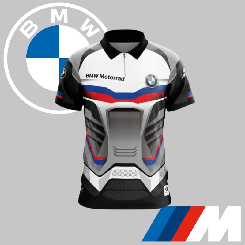 

BMW Летняя мужская быстросохнущая рубашка поло, новая классическая цветная схема, высококачественная роскошная брендовая рубашка поло для спорта и отдыха, мото
