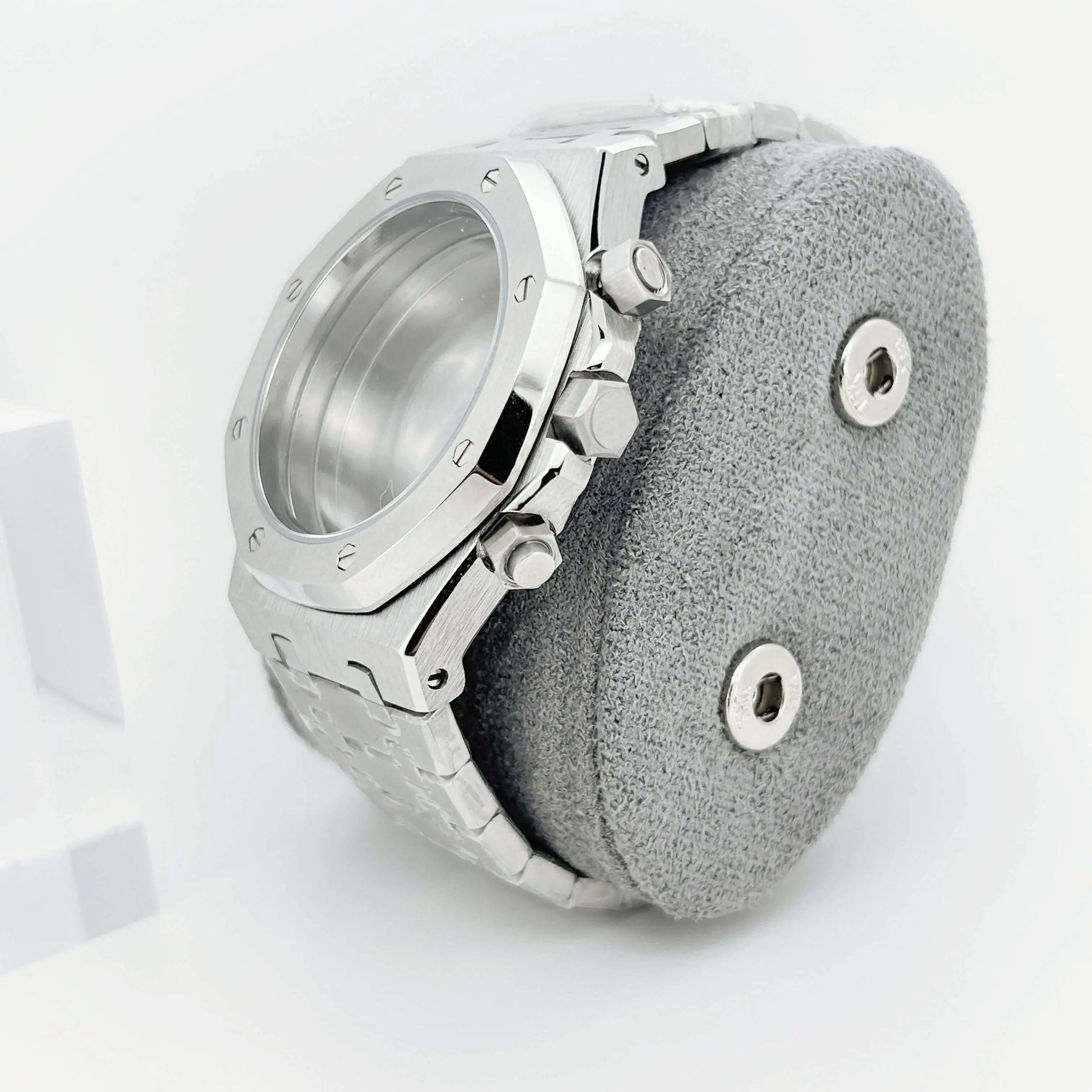 Модифицированные серебряные аксессуары для часов 42 мм для фермерского дома, дубовый восьмиугольный корпус, сапфировое зеркало VK63 VK64, корпус кварцевого механизма, указатель