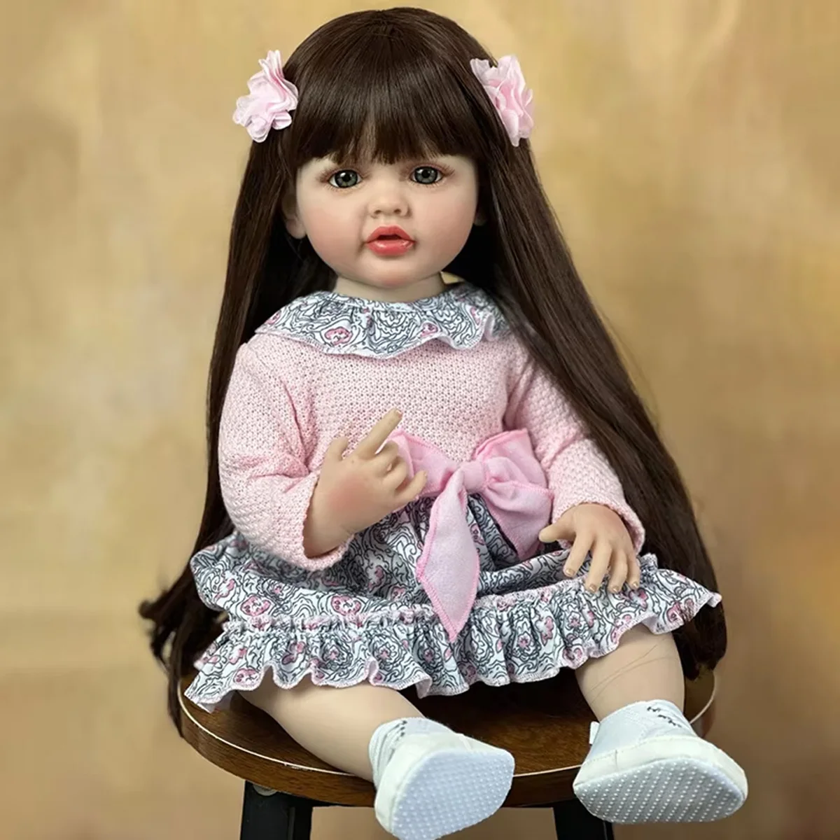 

JOYORA 55CM Vinyl Girl Doll Fashion Rebirth Doll Realistic 3D Skin High Quality Handmade Doll Cute Children'S Playmate Gift Toy