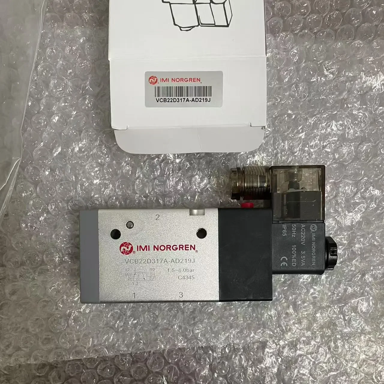 2026 VCB22D317A-AD219J, Norgren, Pilot Operated Solenoid Valve, G1/2 'Thread, AC220V