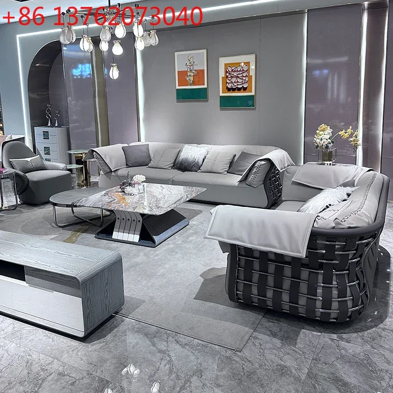 

Роскошные дизайнерские диваны для гостиной из натуральной кожи, итальянские современные диваны, мебель для дома