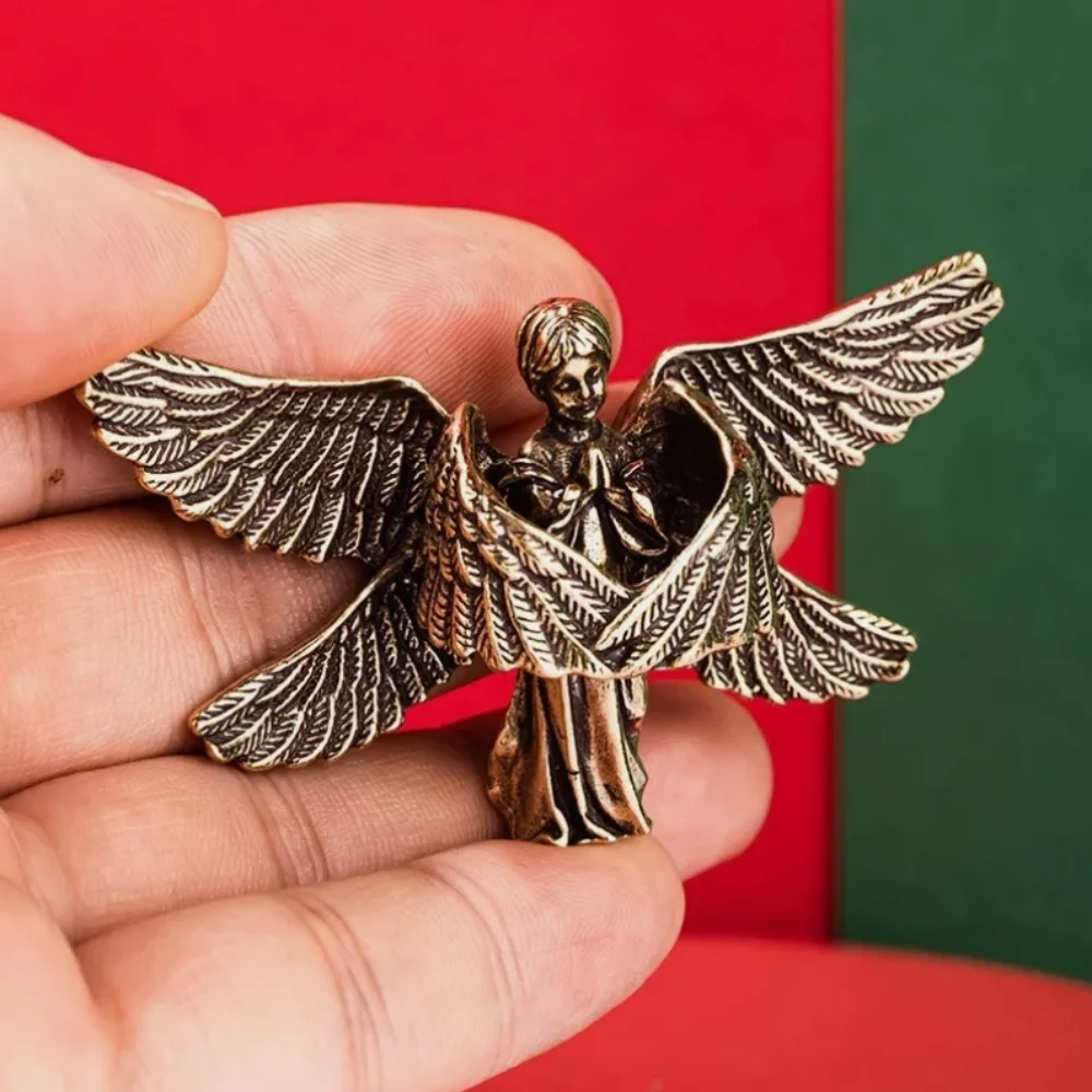 

Solid Brass Angel Figurine Small Angel Statue House Decoration Figurines Gift