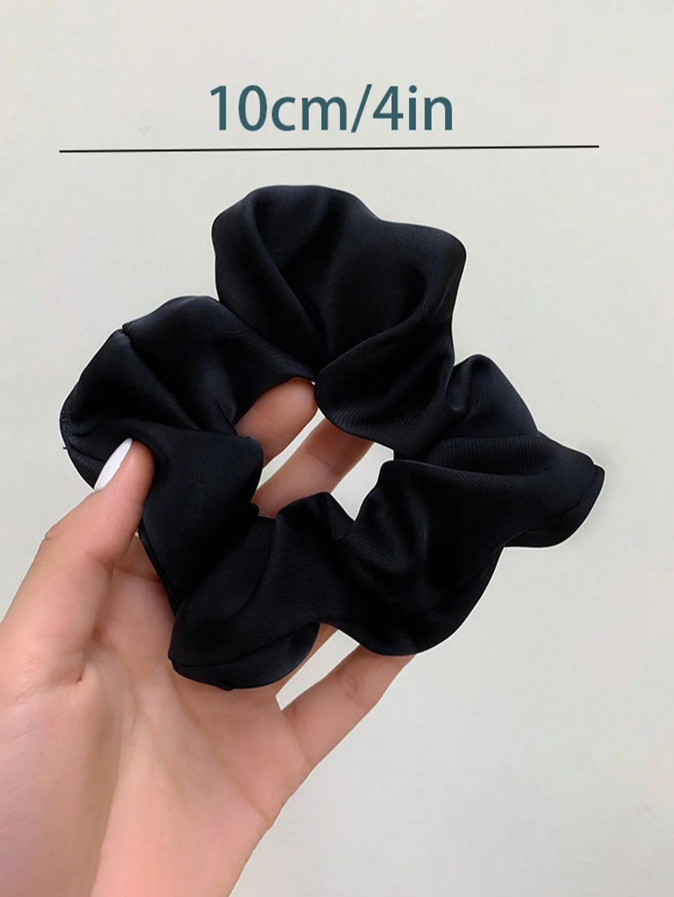 3 個クラシックカラー高級発光サテン大腸ヘアリング女性のミートボールヘッド革腱ヘッドロープ