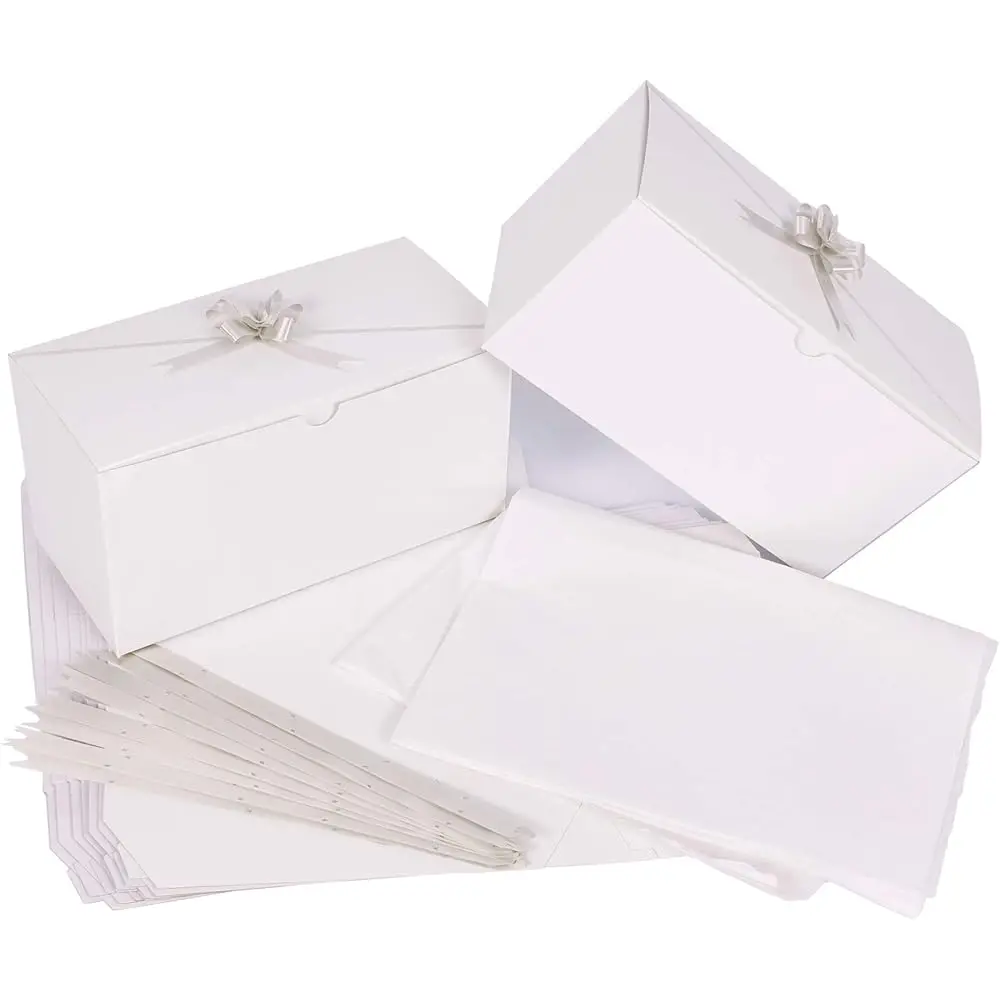 

MPFY- Gift Box, 10 Pack, 9x4.5x4.5Inch, White, Christmas Gift Boxes with Lids