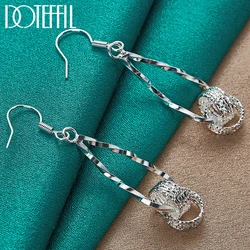 DOTEFFIL orecchino a goccia con avvolgimento in argento Sterling 925 per gioielli da festa di fidanzamento di nozze da donna