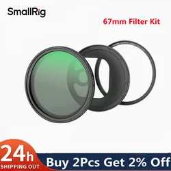 SmallRig 5-in-1 67mm Attachable Filter Kit VND 2-32 & CPL & 1/4 Effect Black Mist with VND, CPL, and Black Mist Filters 4726