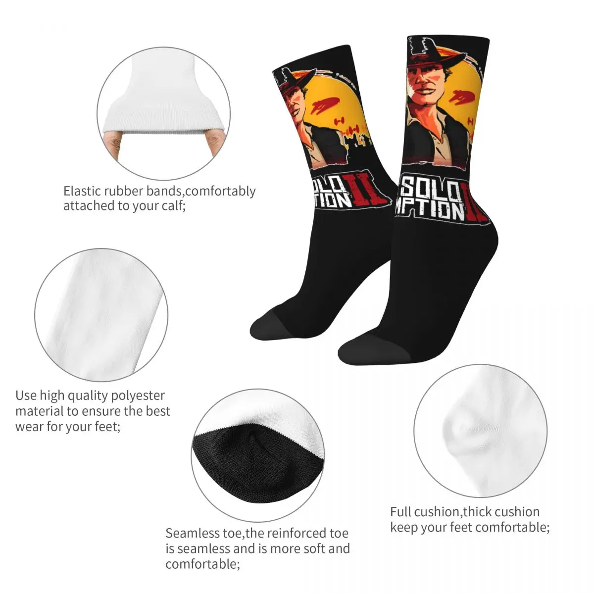 Cool Arthur Morgan Shooting Accessories Crew Socks Cozy Cowboy High Quality Middle Tube Socks Cute for Mens Little Small Gifts