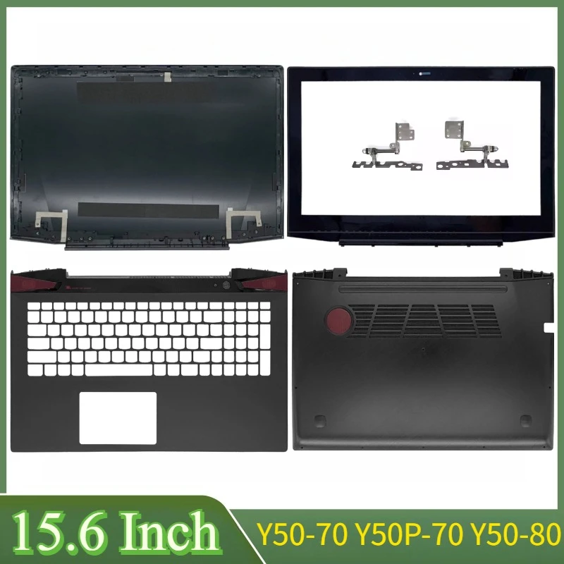 

15.6"Non Touch New For Y50-70 Y50P-70 Y50-80 Laptop LCD Back Cover Front Bezel Hinges Palmrest Bottom Case Housing Cover