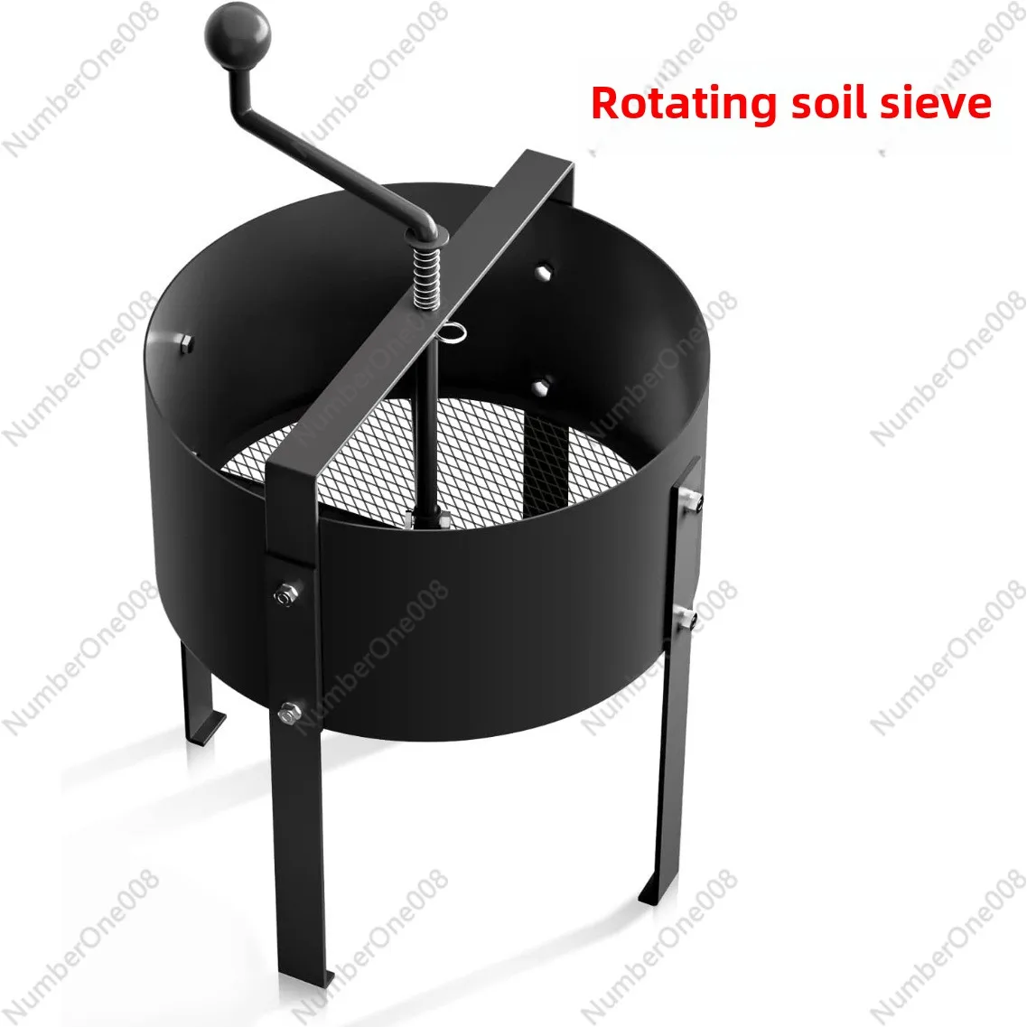 Amazon Rotary Soil Sieve Compost Mesh Sieve Filter Garden Potted Metal Dust Sieve Rotary Scr