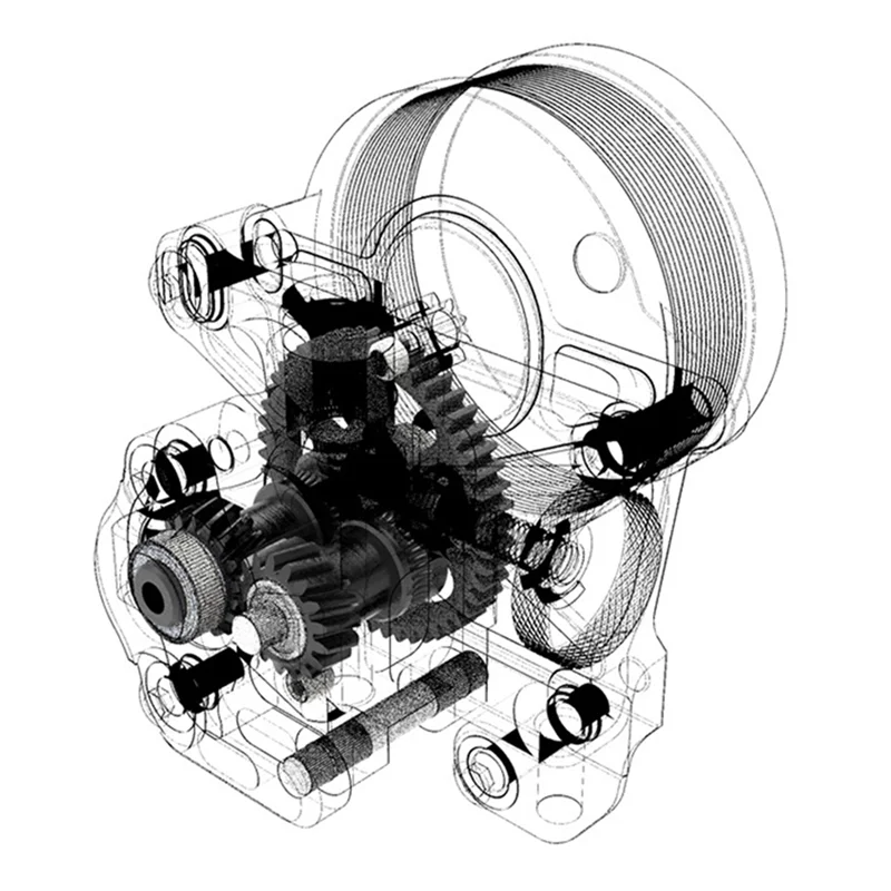 A34M-Sherpa Mini CNC Pom Helical Gear Nano Coating One-Piece Gear Kit Presisi Tinggi Extruder Gears untuk Voron V0.2 3D Printer Pa