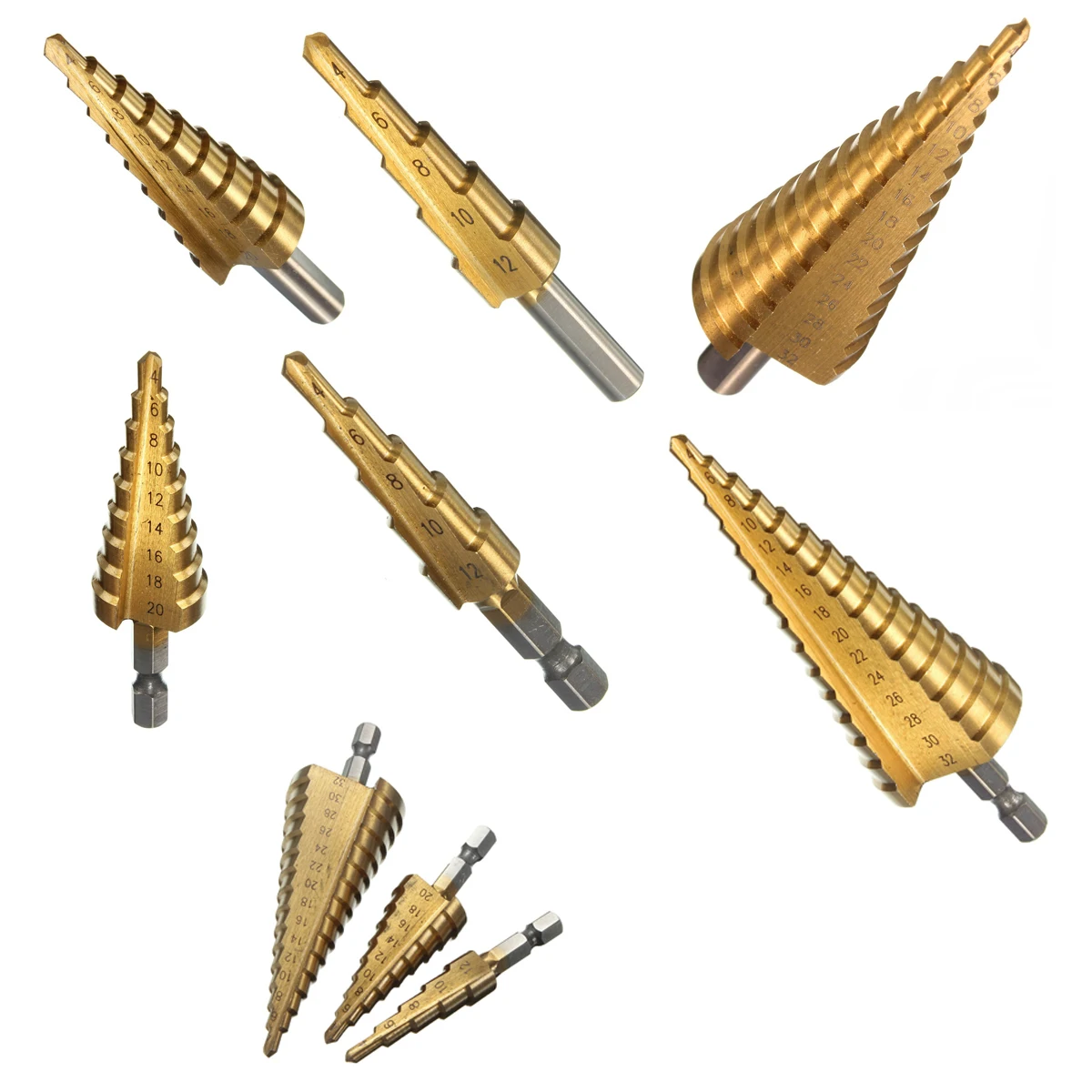 BAAU HSS Drill Step Drill Tapered Titanium For Drill Screwdriver
