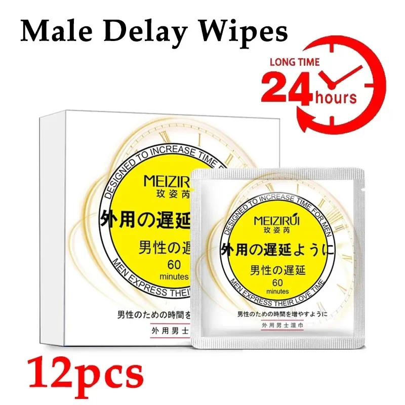 Water Tissue Power Wet Wipes Delay Original Japan Delay Hot For Men Delay Spray Kindly Pleaser Wipes 12 Pcs