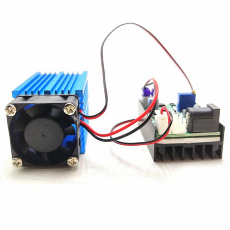 Focusable 488nm 60mw Cyan Blue Dot/Line/Cross Laser Diode Module Stage Light With 12v Fan