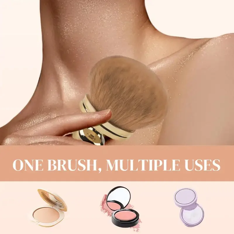 Pennello per trucco super morbido Pennello per cipria extra soffice con testa a fungo Pennello per fard multiuso Strumenti di bellezza