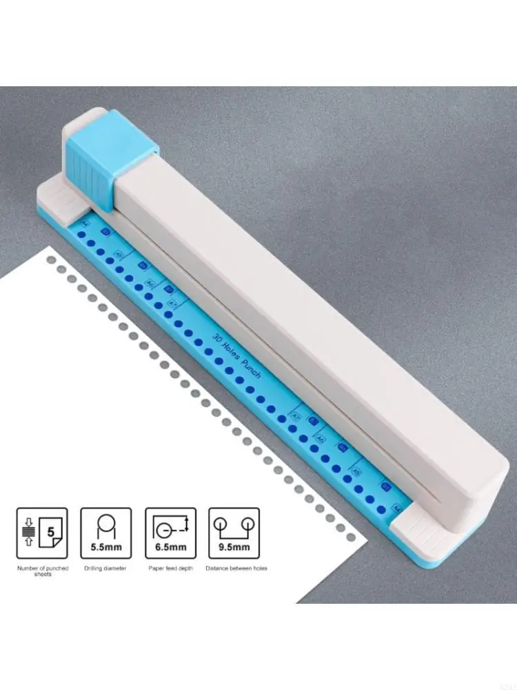 30 Löcher Slide Paper Puncher Machine für Büro- und Schulhandbuch Paper Puncher