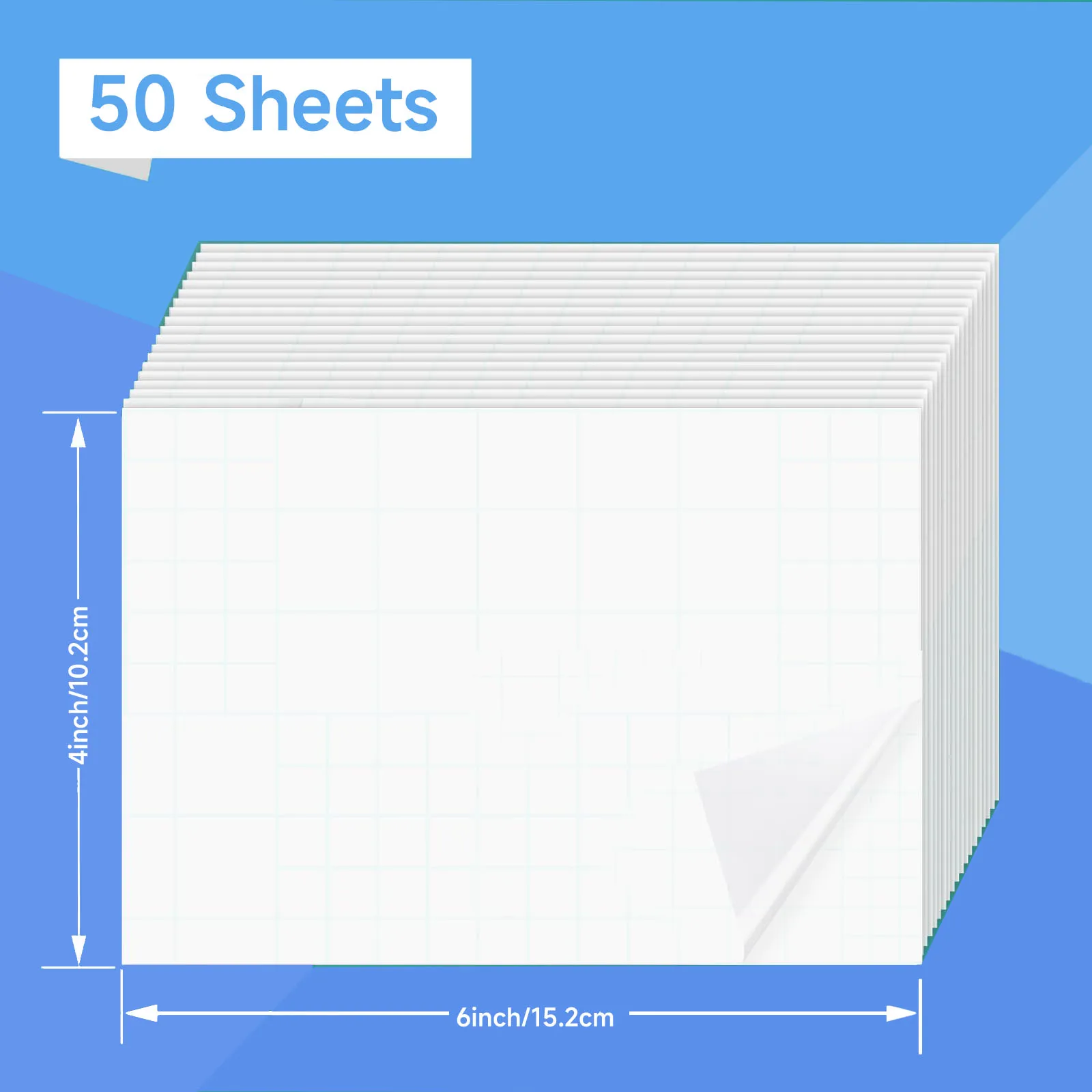 50 ورقة من صفائح الترقق ذاتية اللصق بحجم A6 - صفائح تصفيح ذاتية 4 × 6 بوصة، لا حاجة إلى آلة شفافة غير لامعة للحماية #2