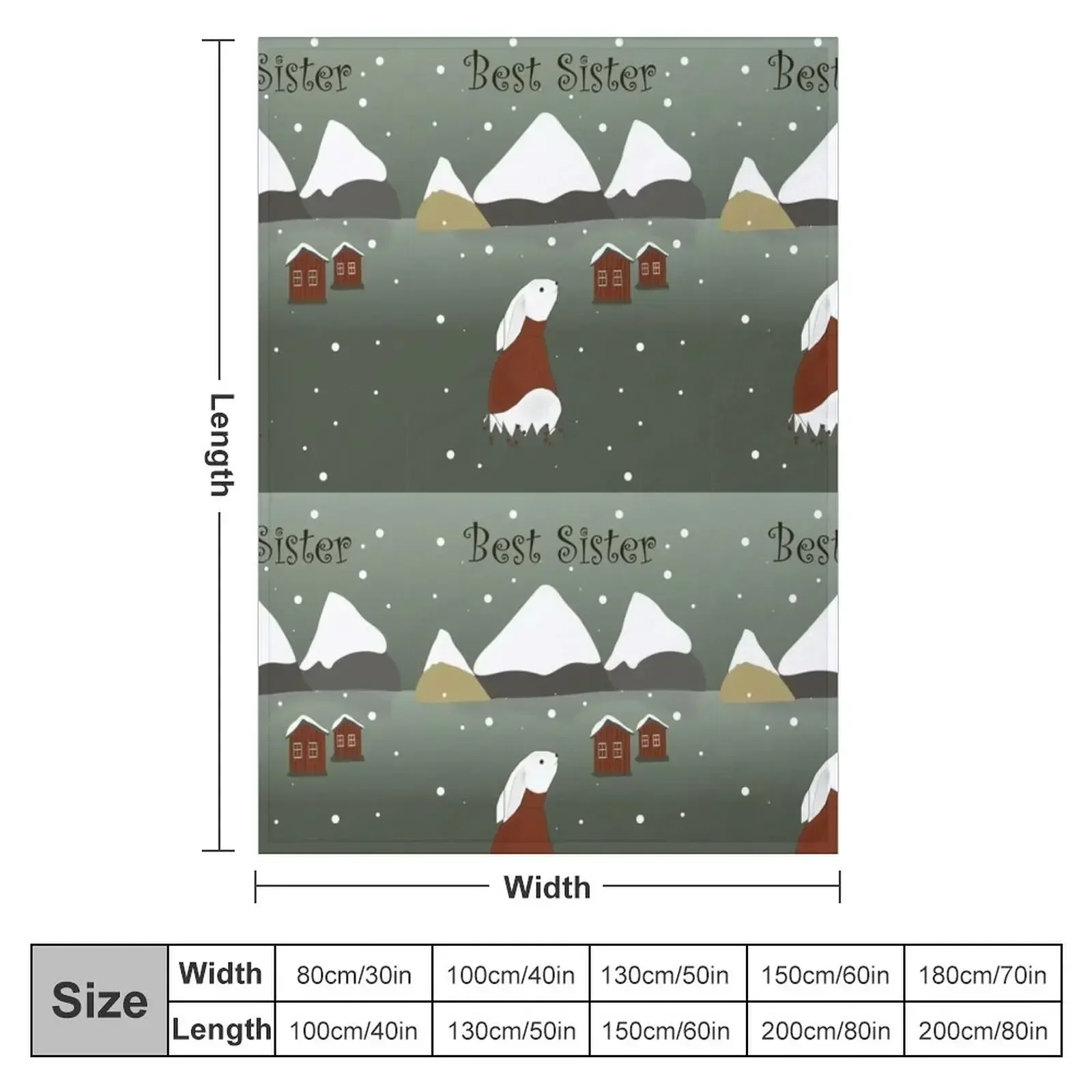 Scandinavian hare Throw Blanket Bed covers Flannel Fabric Vintage Picnic Blankets