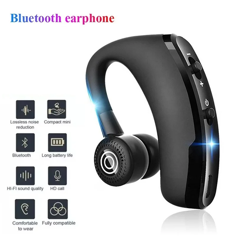 Wireless Bluetooth 5.2 Earphone Waterproof Sport Noise Reduction Headphone With HD Mic Mini Ear Hooks HiFi Stereo Music Earbuds