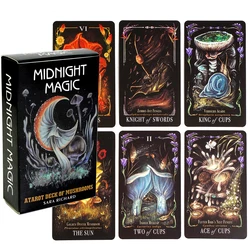 2023 New Midnight Magic A Tarot Deck of Mushrooms Cards 78 Unique Tarot Cards Designs Based on the Mysterious World of Mushrooms