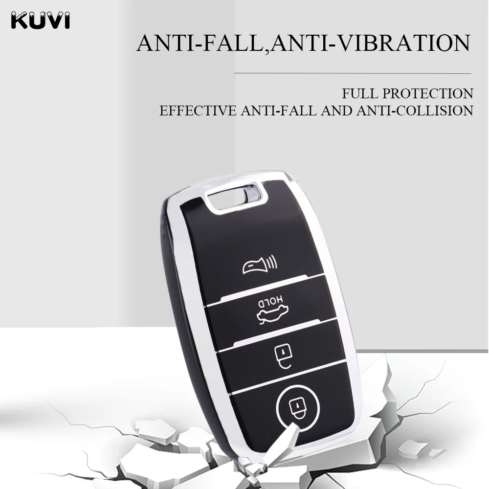 3/4 Buttons TPU Shell For KIA Rio Rio5 Sportage Ceed Cerato K3 KX3 K4 K5 Sorento Optima Picanto Car Remote Smart Key Case Cover