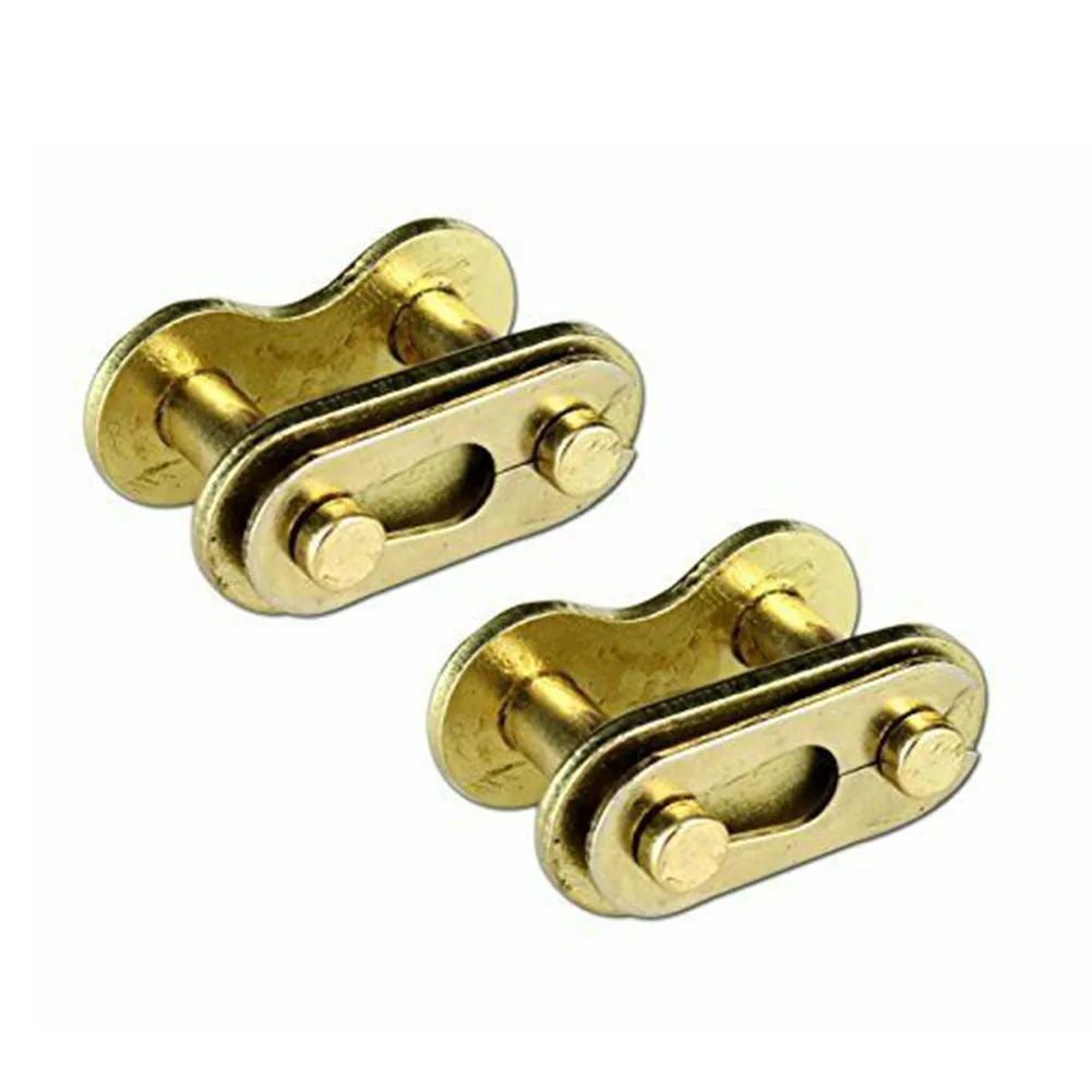 2pcs Chain Buckle For ATVs (420 Chain) For Mini Motorcycles Dirt Bikes Gold Metal Master Chain Replacement Accessories