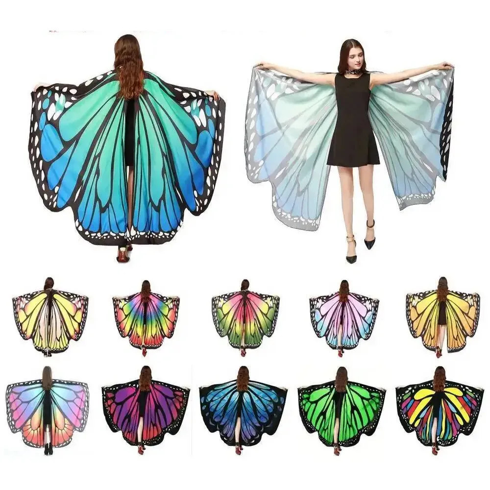 Alas de mariposa para mujer disfraz de Halloween disfraz de adulto Cosplay mujer capa disfraz de mariposa