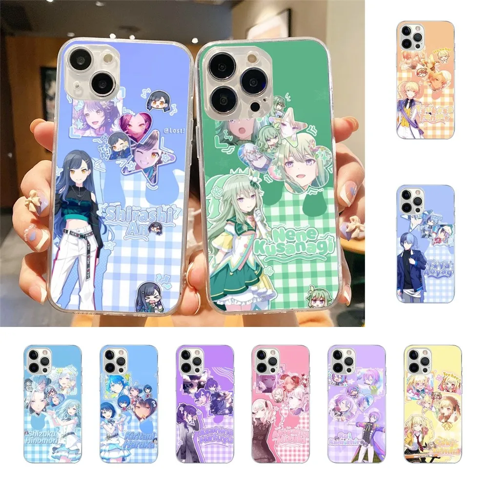 Japanese V-virtual I-idol Phone Case For Iphone 15 11 13 14 Pro Max 7 8 Plus X Xr Xs Max Se2020 12mini Transparent Cover