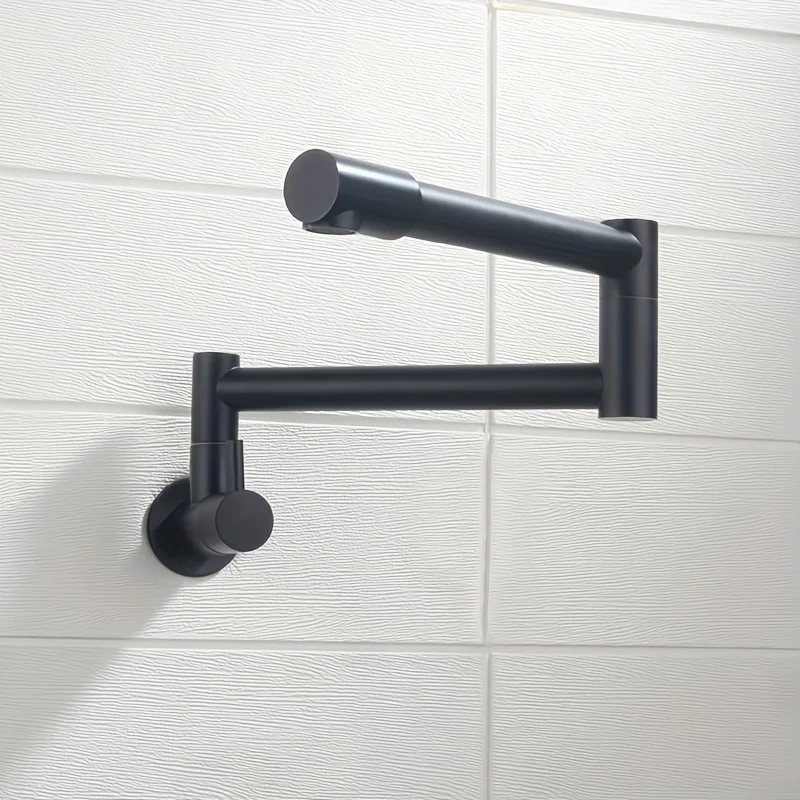 صنبور المطبخ المثبت على الحائط -360 ° مخرج مياه دوار، تصميم قابل للتمديد، ملحق حوض غسيل الخضروات #6