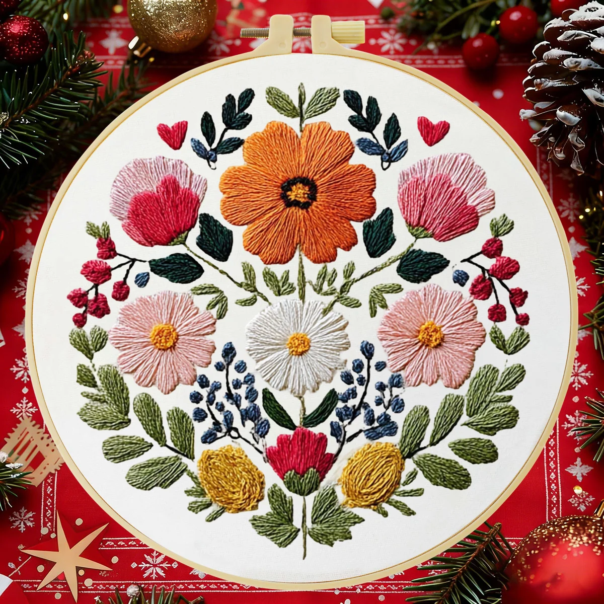 

1 шт. 20X20 см/15X15 см стартовый набор для цветочной вышивки DIY вышивка крестиком швейное искусство для подарка