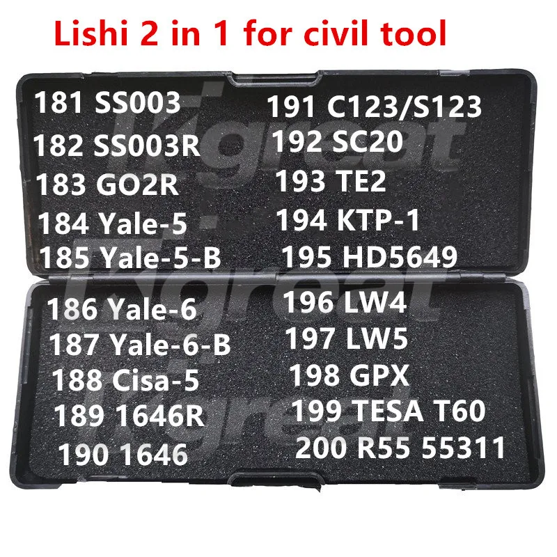 Lishi 2 في 1 لـ فولفو ، TOY47 TOY48 TOY51 TOY38R TOY2 TOY2014 TOY2018 HU56 NE66 YH35R YH65 ZD30 ZD24R KTM1 KYM2 ، 121-140 ، 2 في 1