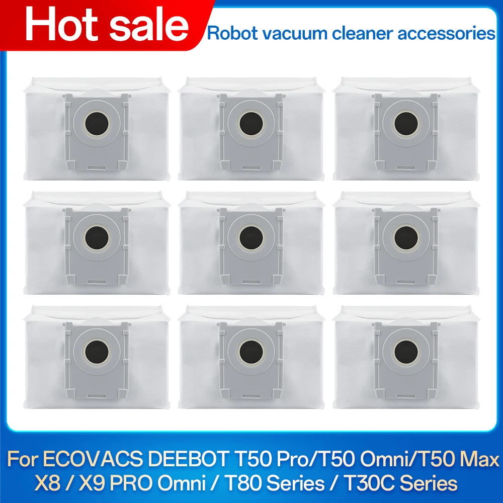 Replacement Dust Bags for Ecovacs Deebot T50 Pro Omni / T50 Max Pro Omni / X8 Pro Omn / X9 Pro Omni I / T80 Omni Robot Vacuum Pa