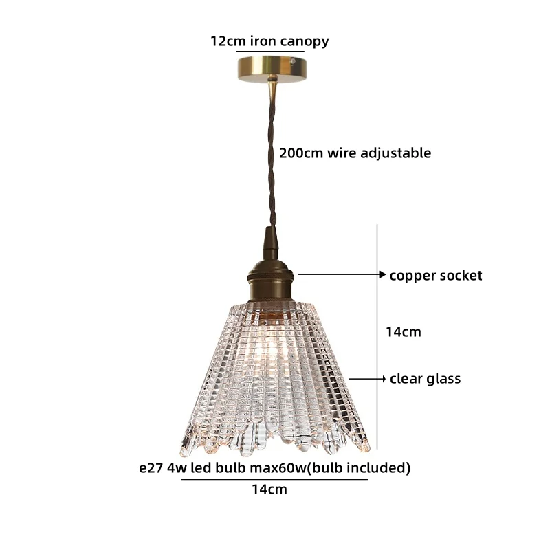 IWHD Nordic Small LED Pendant Lights Simple Clear Glass Droplight Dining Room Loft Indoor Illuminate Hanging Lamp Lampu Gantung