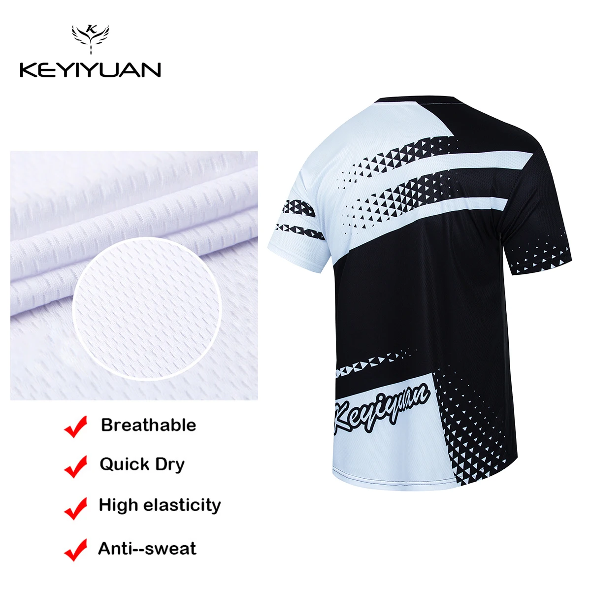 KEYIYUAN New Fashion Short Sleeve Jersey Motocross Shirt Men Downhill T-shirt Bike Clothing Tops Maillot Mtb Bekleidung Herren