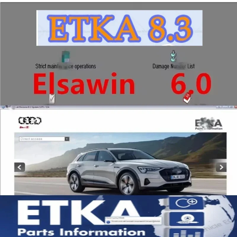 

ГОРЯЧАЯ ПРОДАЖА программного обеспечения etka 8.3, новейшее программное обеспечение для ремонта груповых транспортных средств, каталог электронных запчастей для A-udi для V-W etka 8.3